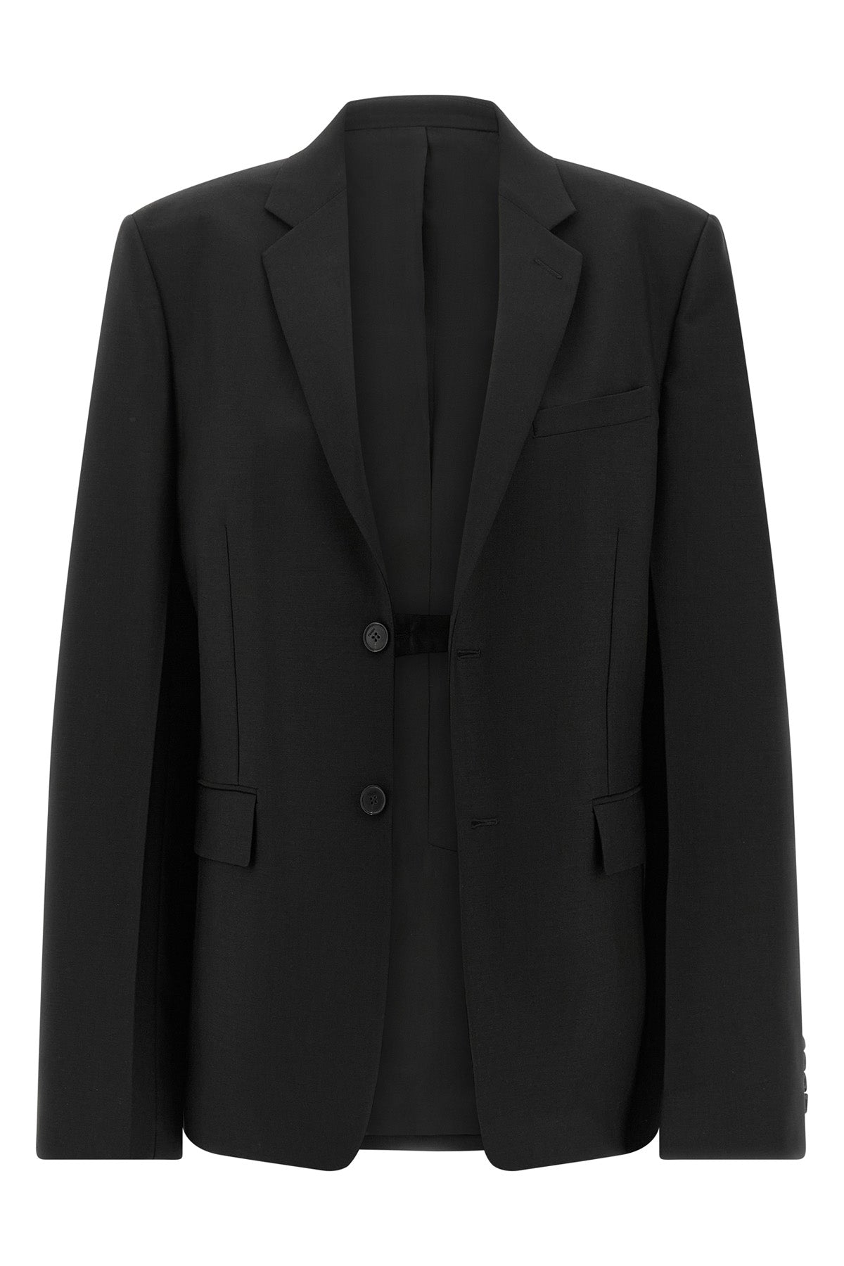 the fendi blazer in kid mohair and virgin wool blend redefines the codes of cont