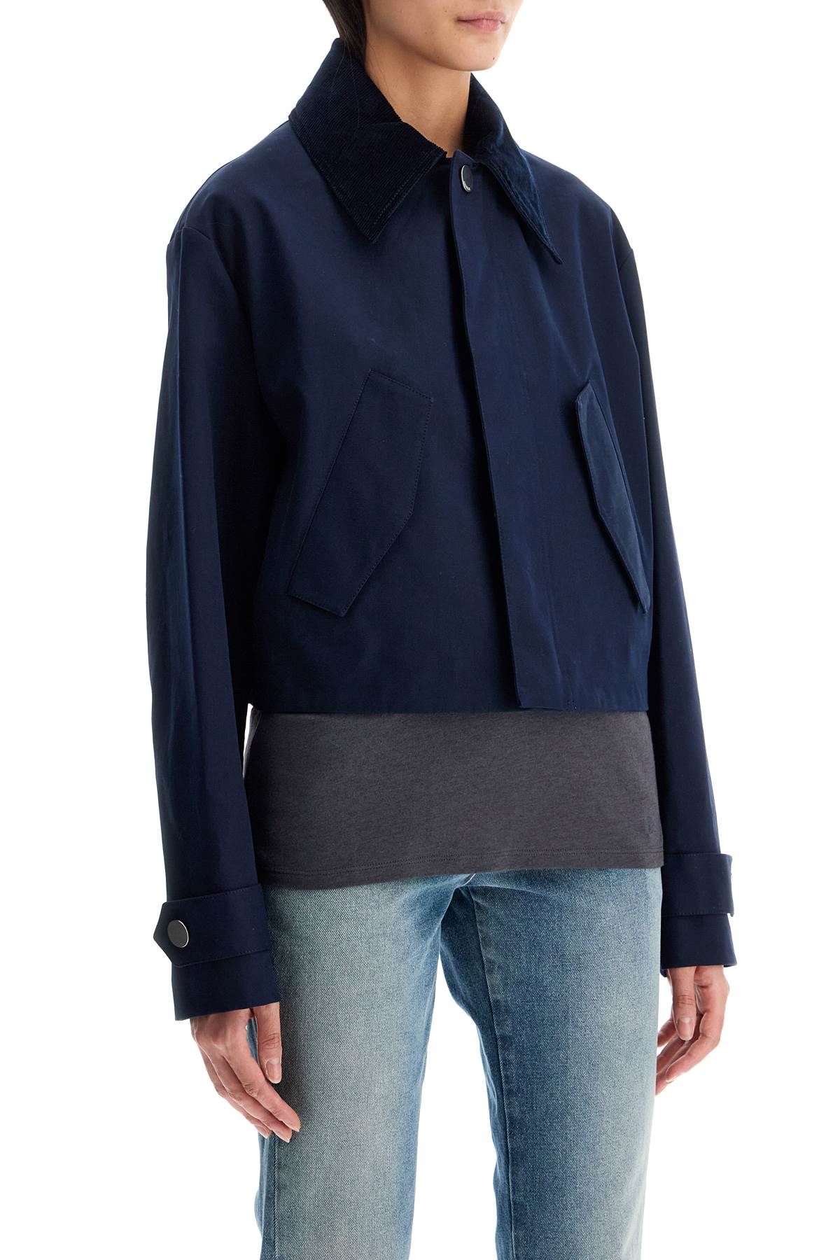 cropped canvas jacket for women