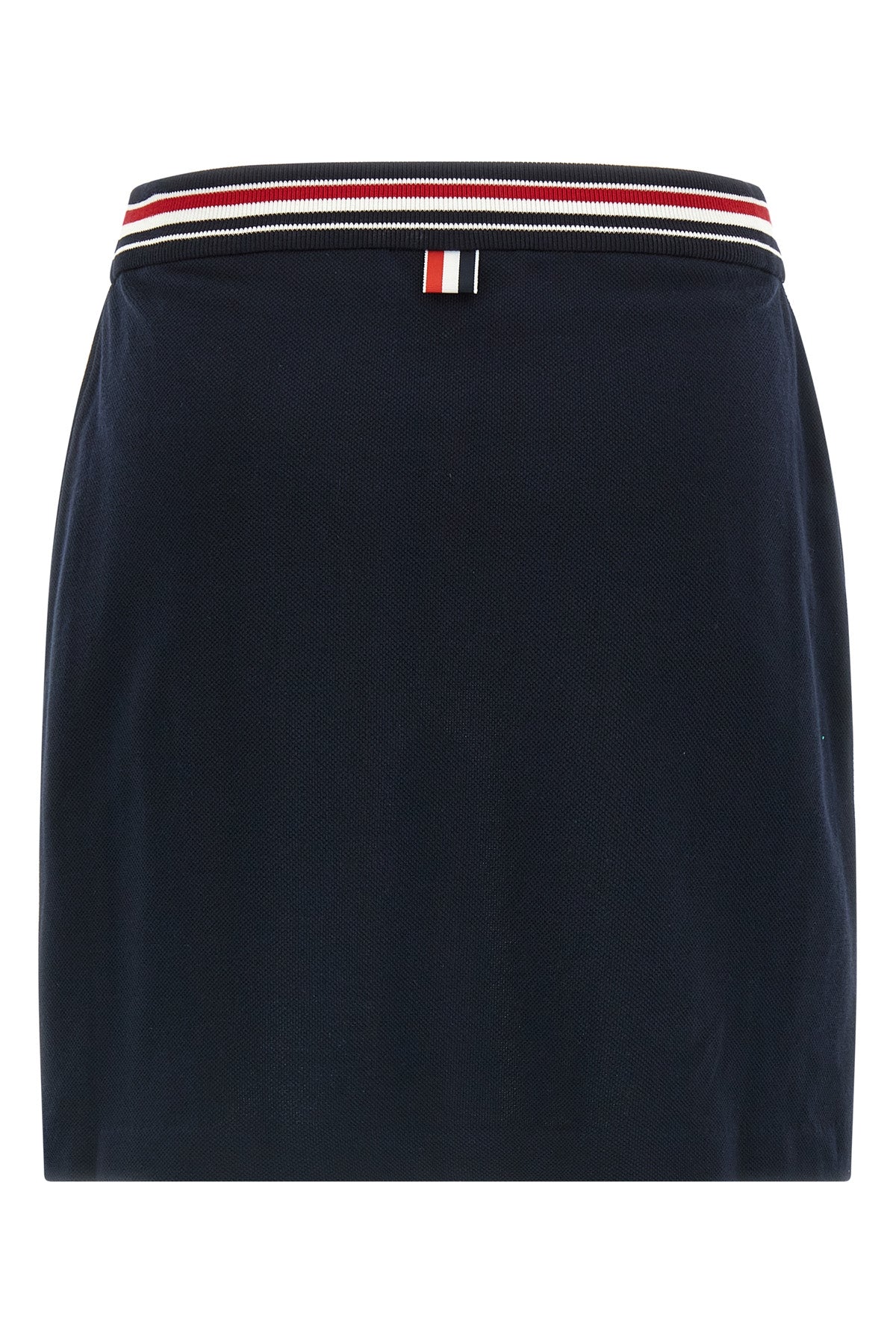 piqué cotton miniskirt