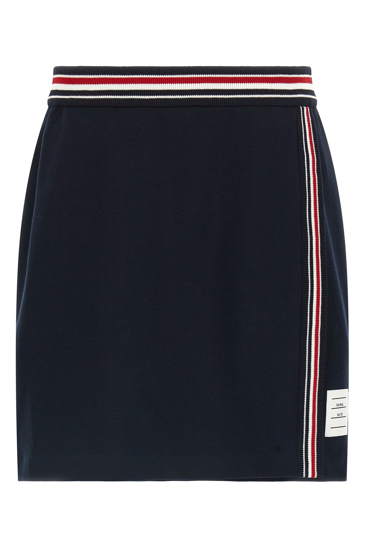 piqué cotton miniskirt