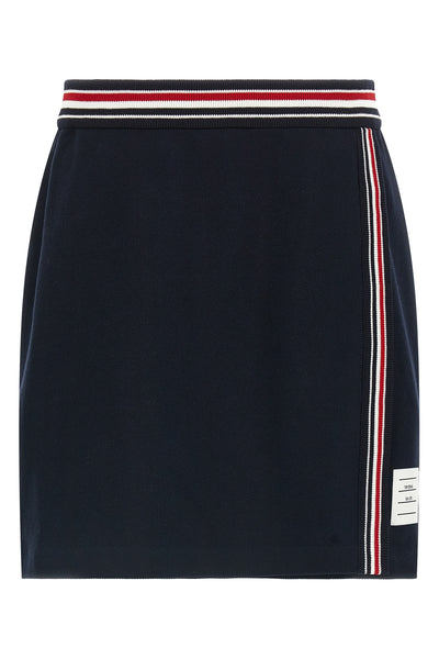 piqué cotton miniskirt