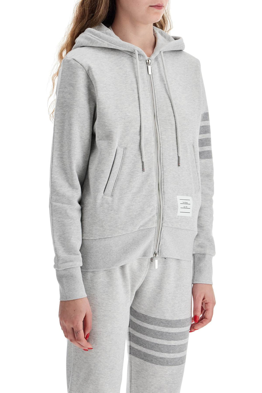 4-bar hoodie with zipper and