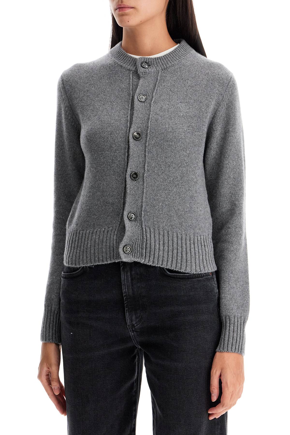 cashmere crewneck cardigan