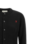 the ami paris crewneck cardigan sets a new standard for everyday knitwear throug