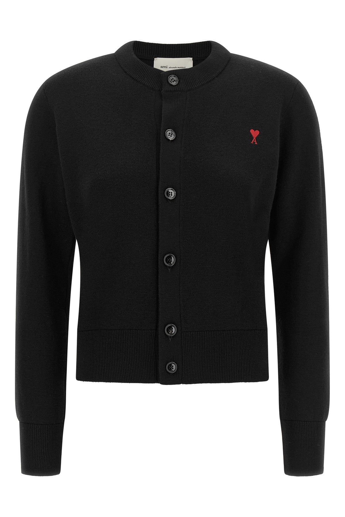 the ami paris crewneck cardigan sets a new standard for everyday knitwear throug