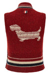 the thom browne vest defines a new perspective on knitwear through a structured
