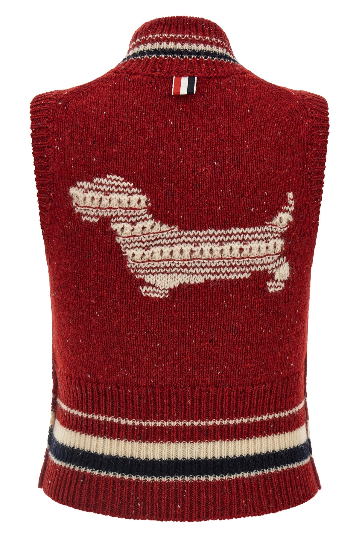 the thom browne vest defines a new perspective on knitwear through a structured