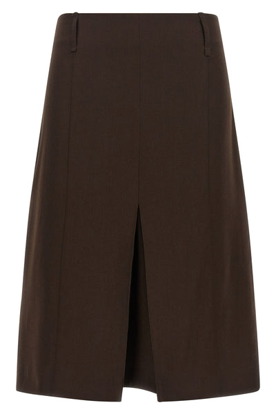 the misenithe anne-mary midi skirt redefines the codes of contemporary tailori