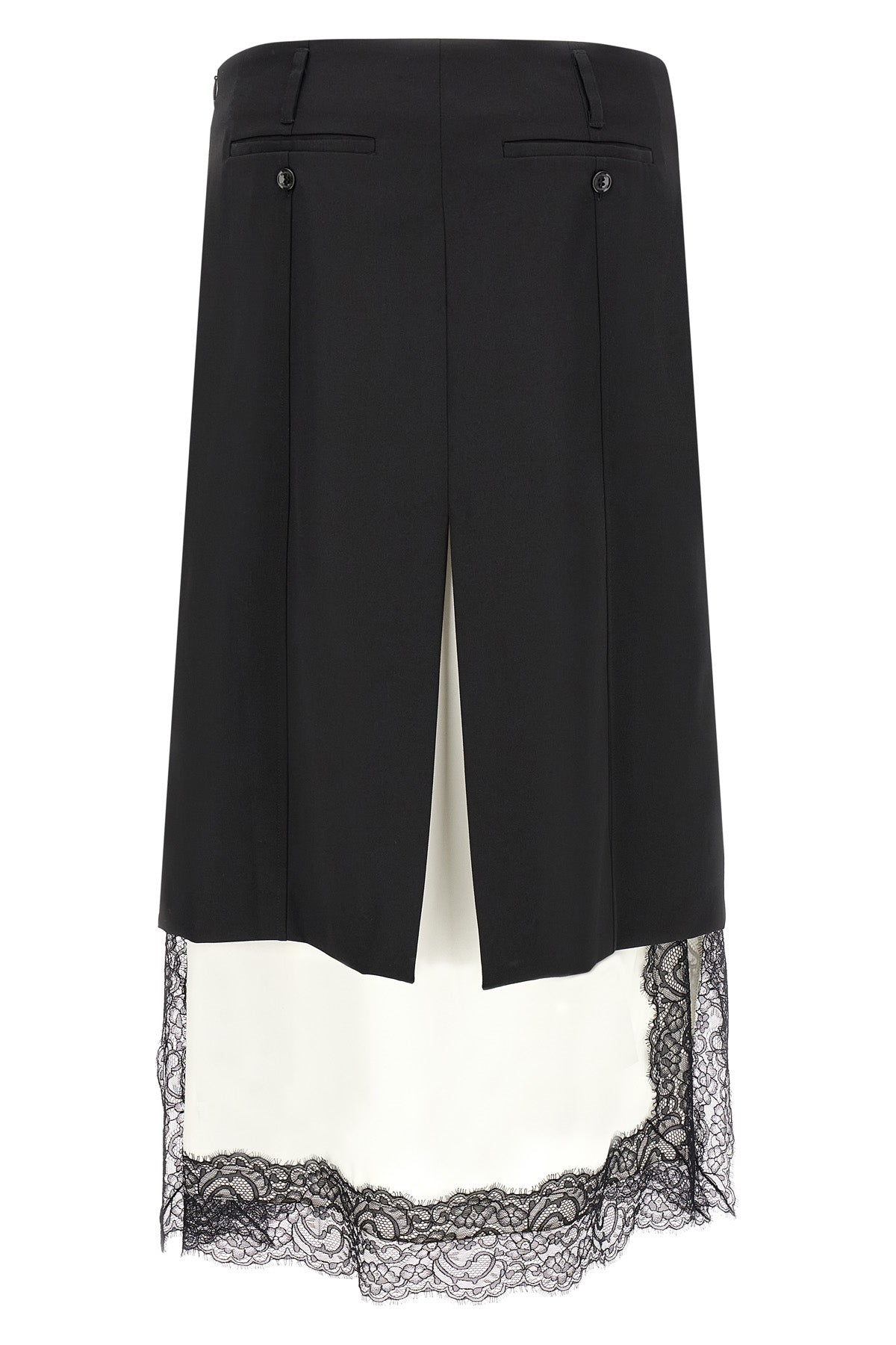 the misenithe skirt redefines the codes of classic tailoring through a play of b