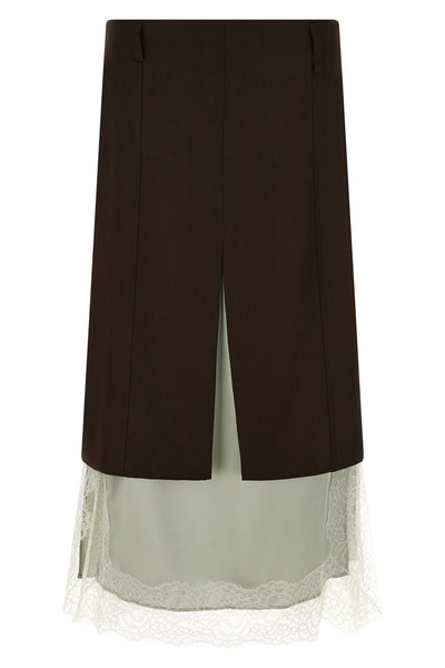 the misenithe lila skirt redefines the codes of tailoring through a sophisticate
