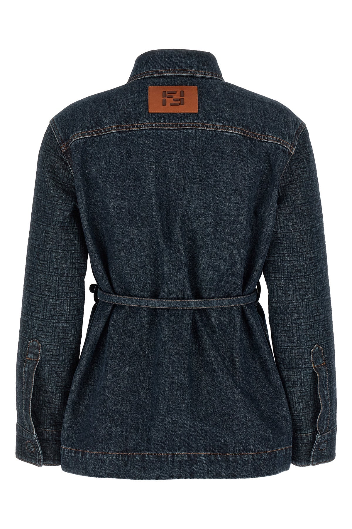 all-over ff denim jacket