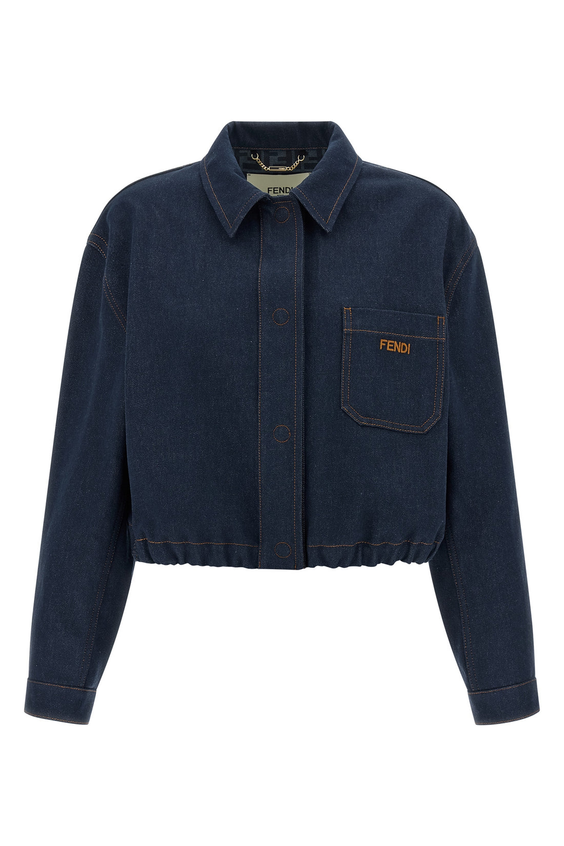 FENDI 38 ff reverse cotton denim jacket