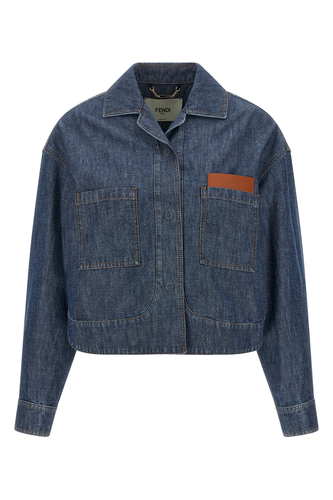 FENDI 40 the fendi chambray denim jacket defines the contemporary outerwear through a pre