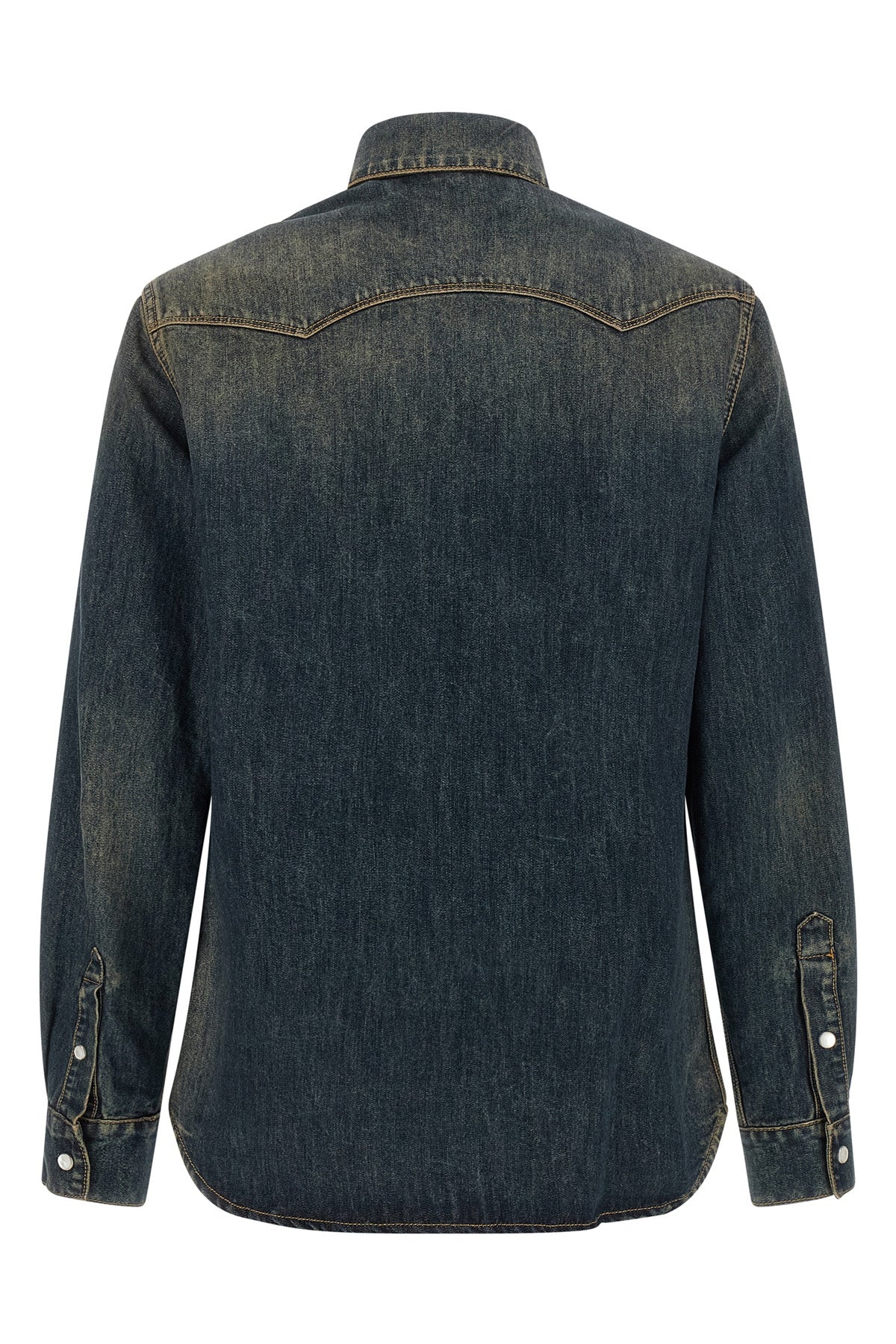 the shirt fendi western in denim reinterprets the codes of workwear clothing t