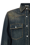 the shirt fendi western in denim reinterprets the codes of workwear clothing t