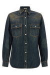 the shirt fendi western in denim reinterprets the codes of workwear clothing t