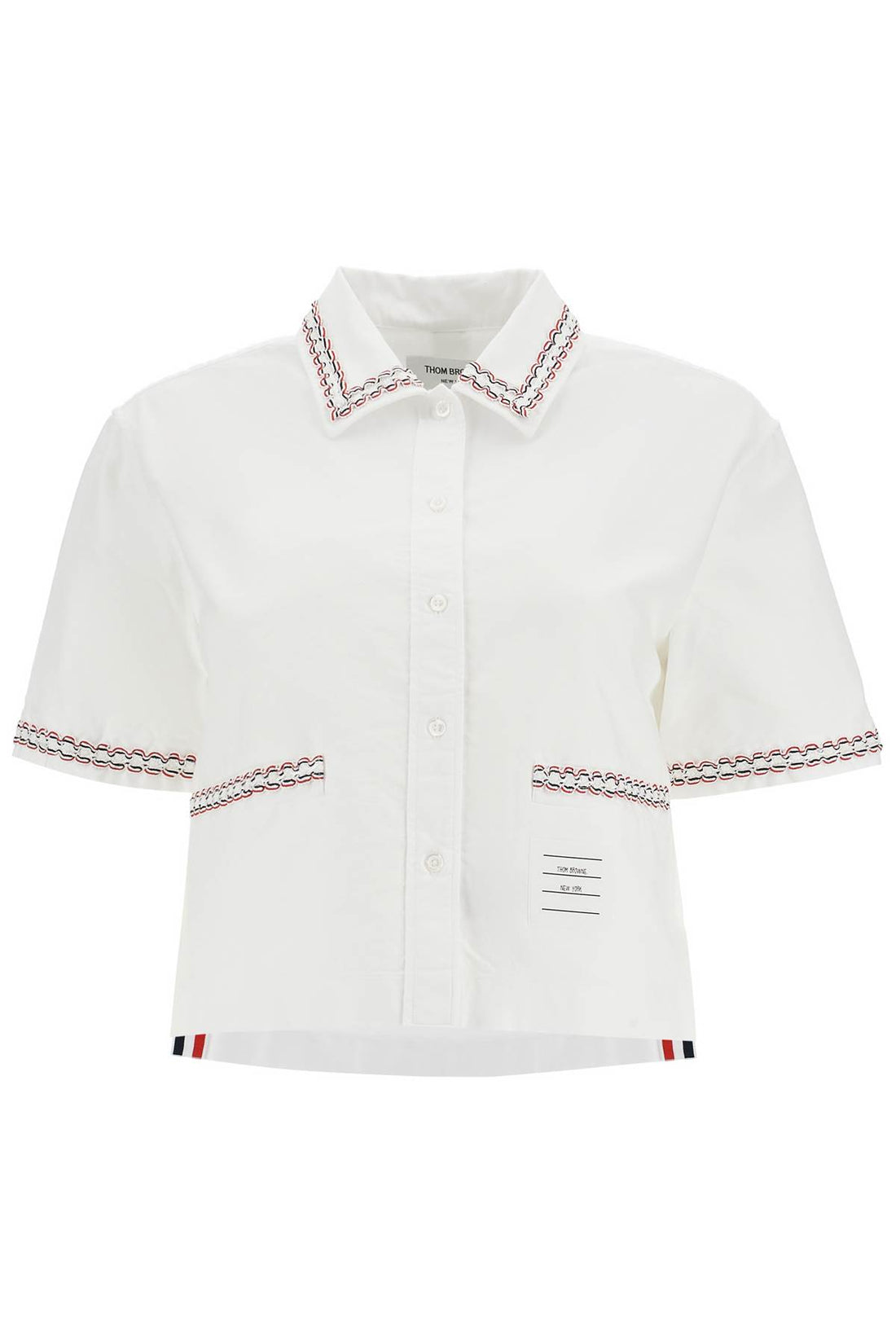 cropped oxford shirt for women