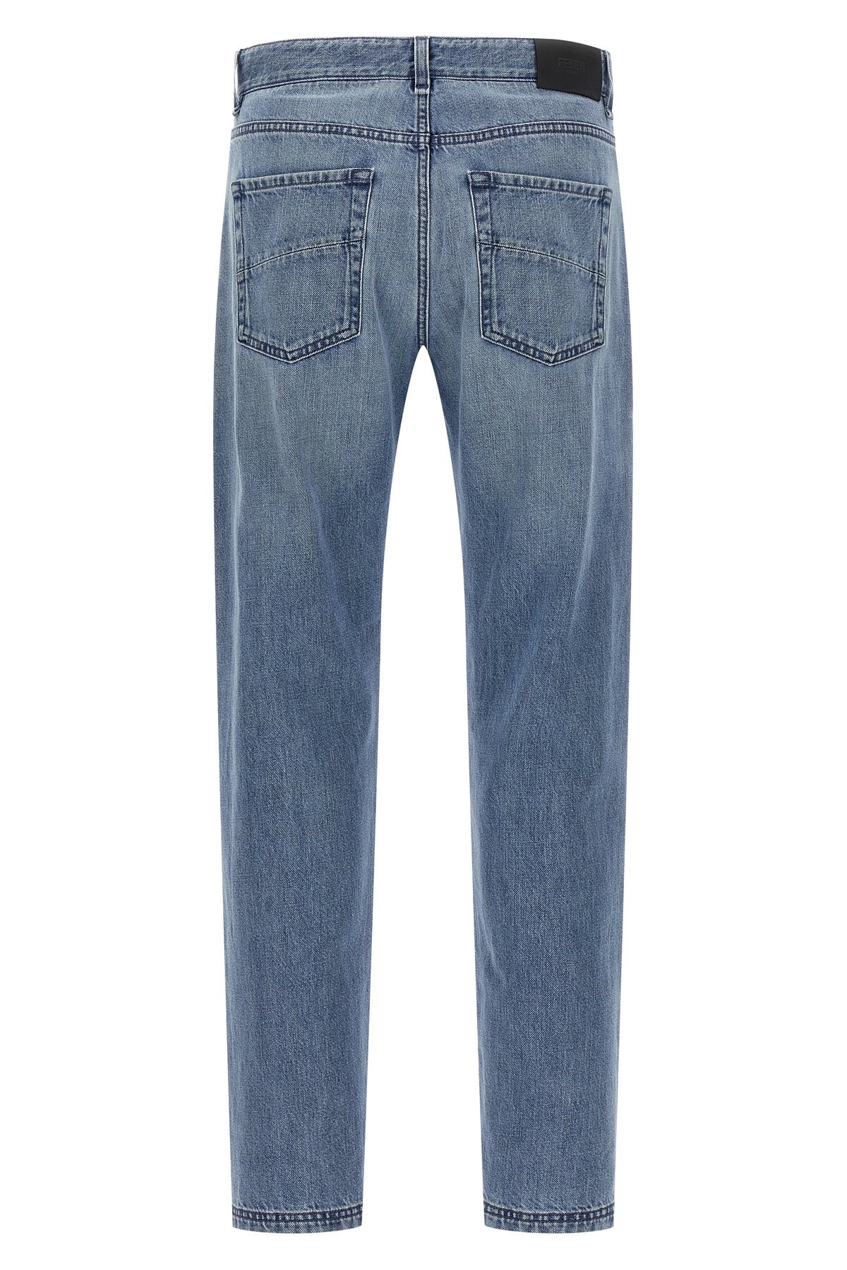 stonewashed cotton denim jeans