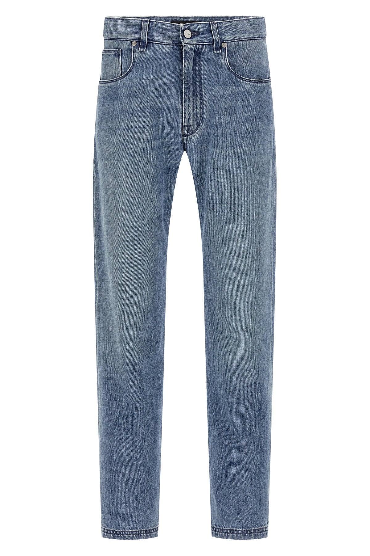 stonewashed cotton denim jeans