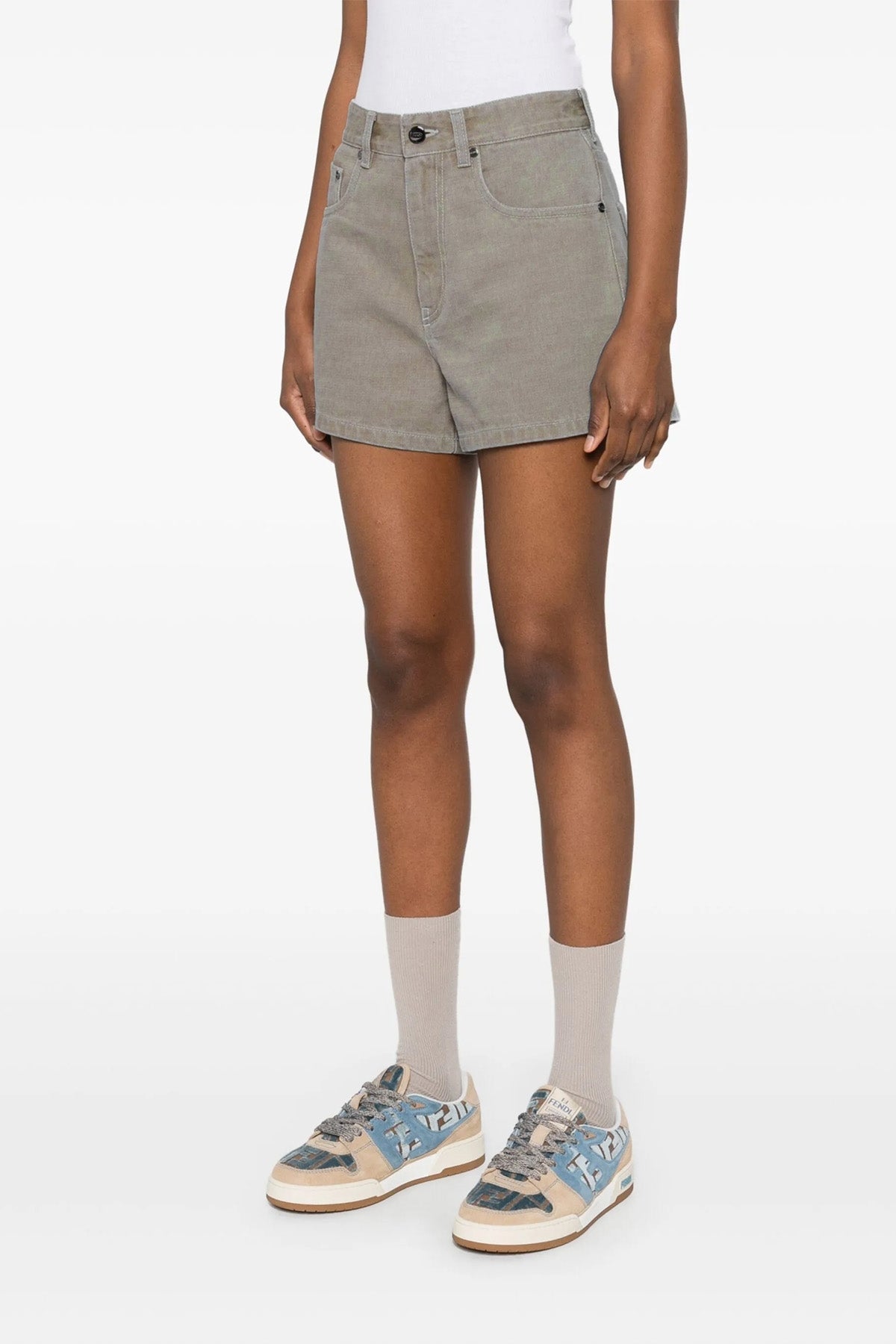 cotton denim shorts