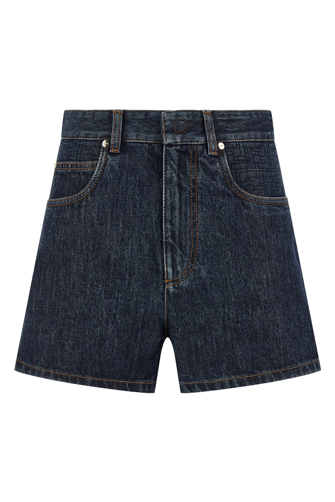 FENDI 36 ff padded denim shorts