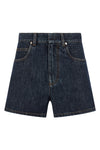 ff padded denim shorts