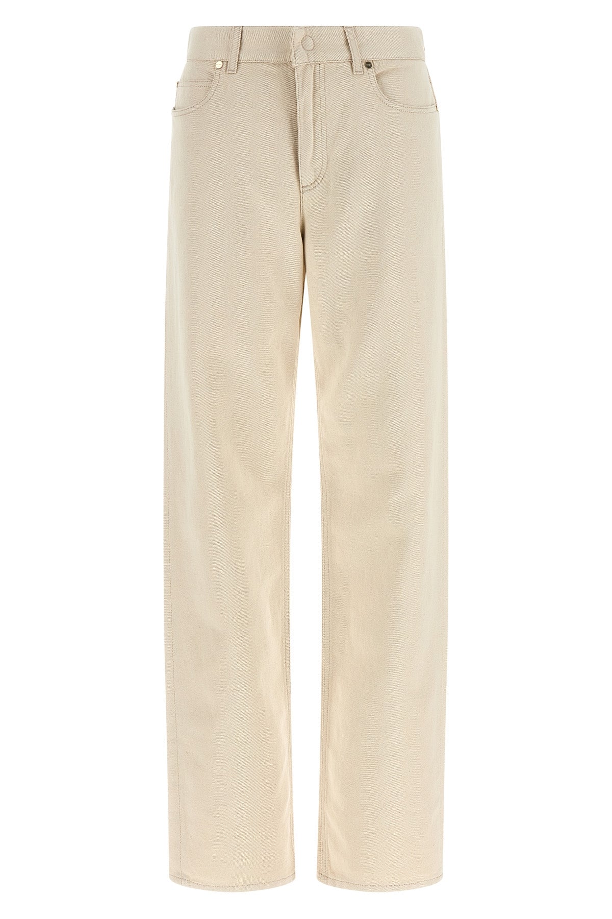 ff reverse garment-dyed cotton denim jeans