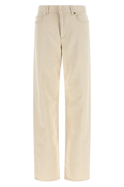 ff reverse garment-dyed cotton denim jeans