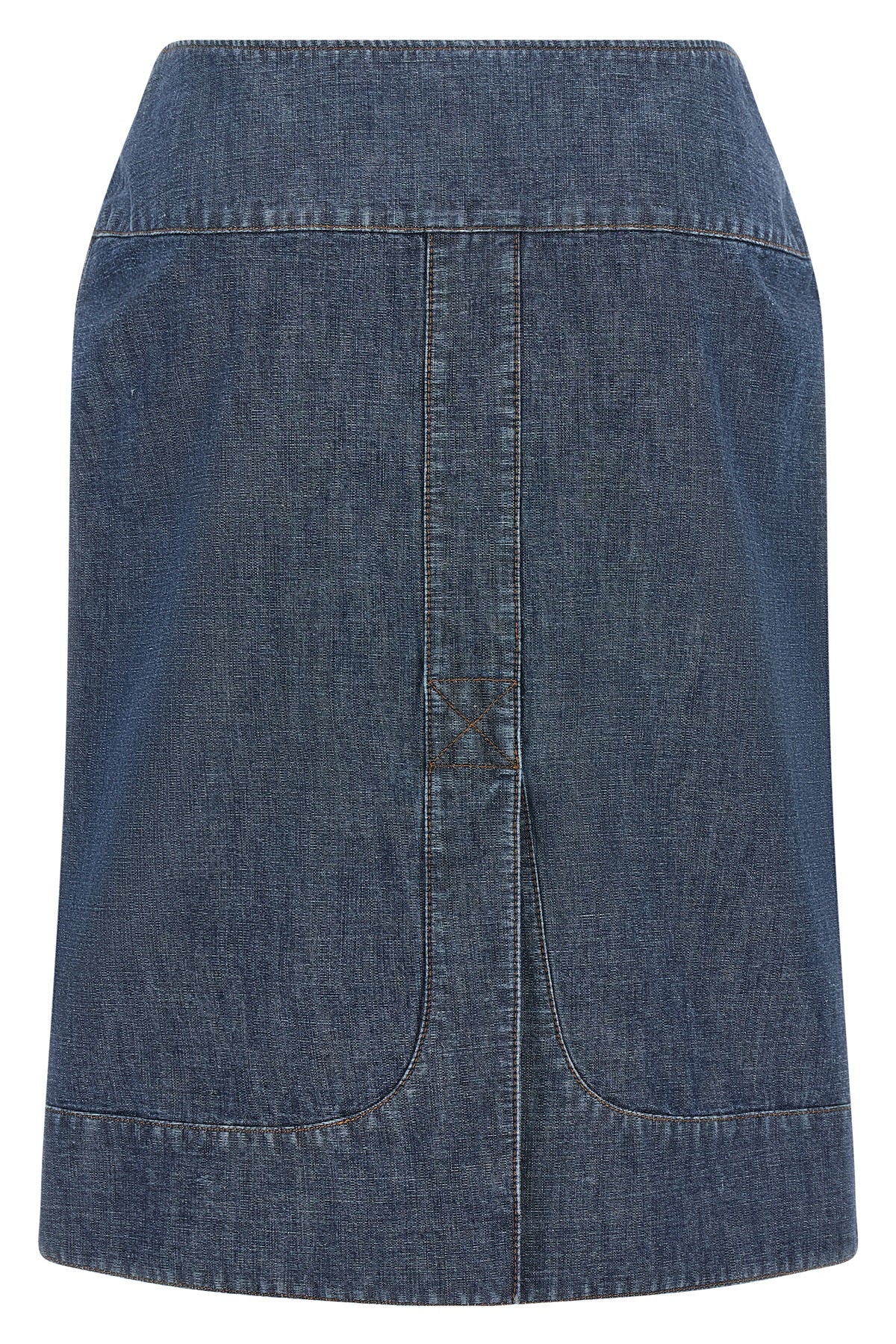 the fendi chambray denim skirt defines a new sartorial aesthetic through clean l