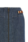 the fendi chambray denim skirt defines a new sartorial aesthetic through clean l