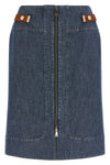 the fendi chambray denim skirt defines a new sartorial aesthetic through clean l