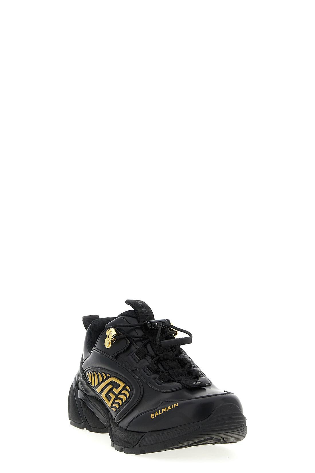 BALMAIN 40 cosmic dust sneakers in glacé leather and technical materials