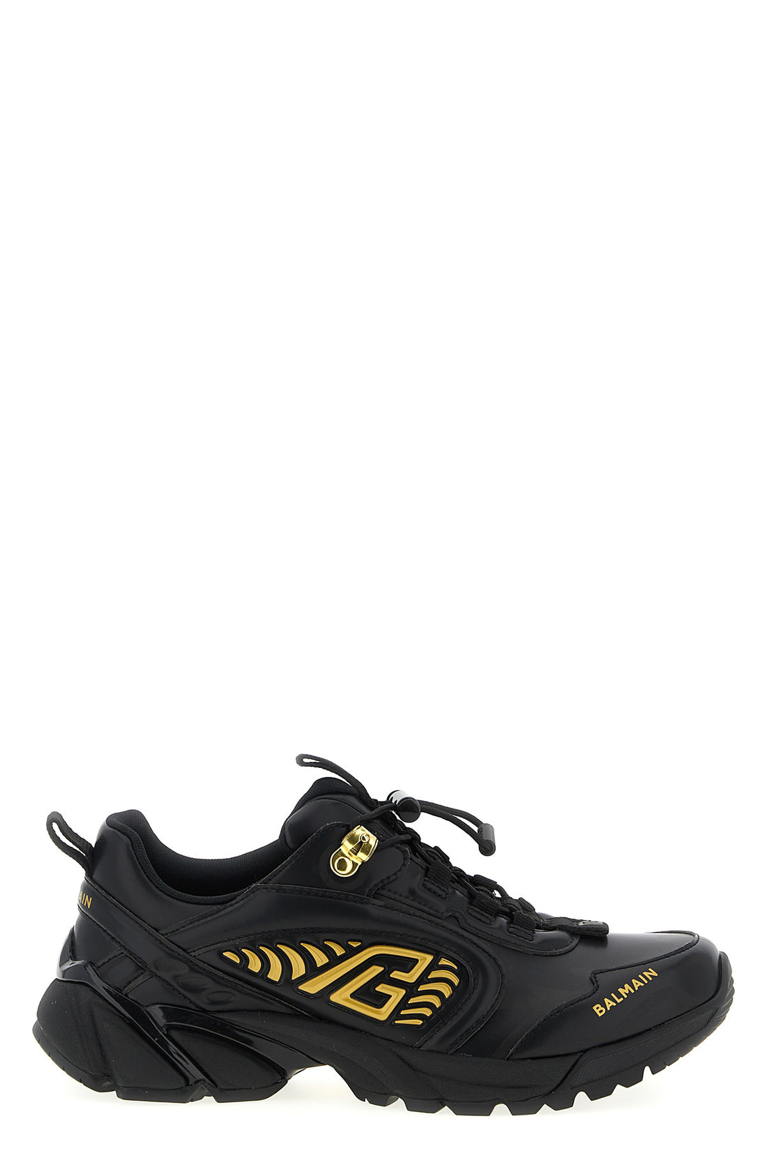 BALMAIN 40 cosmic dust sneakers in glacé leather and technical materials