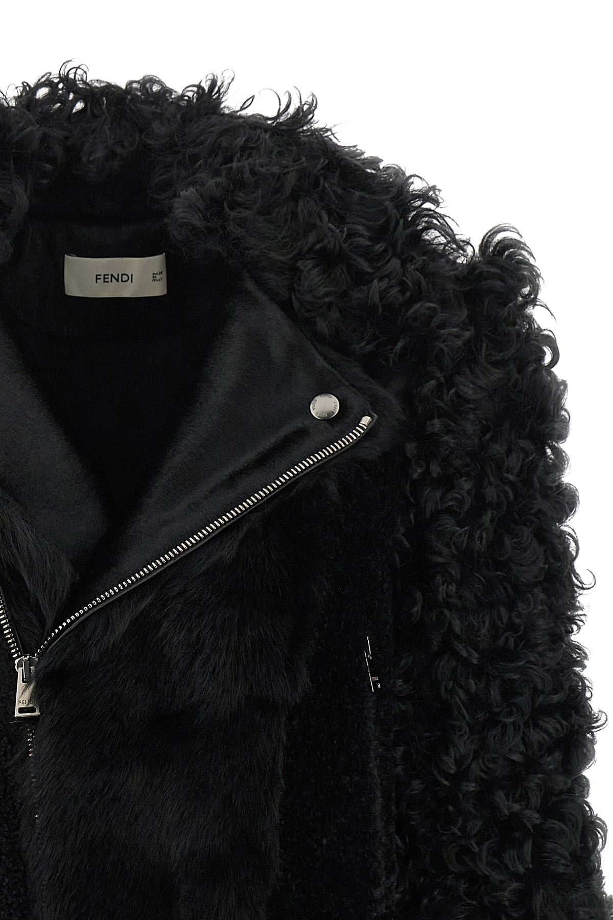 the fendi blouson biker jacket redefines the codes of the outerwear through a