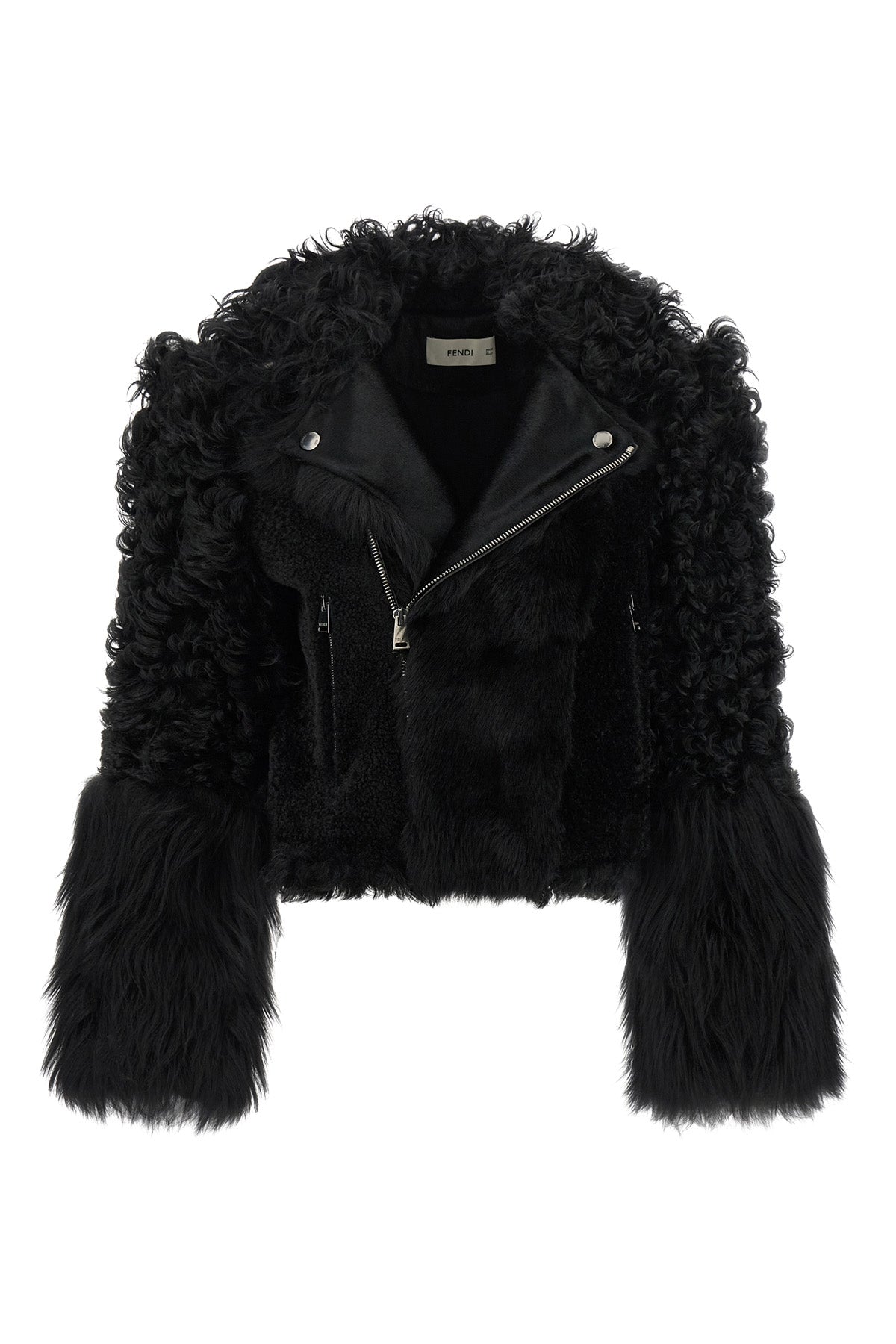 the fendi blouson biker jacket redefines the codes of the outerwear through a