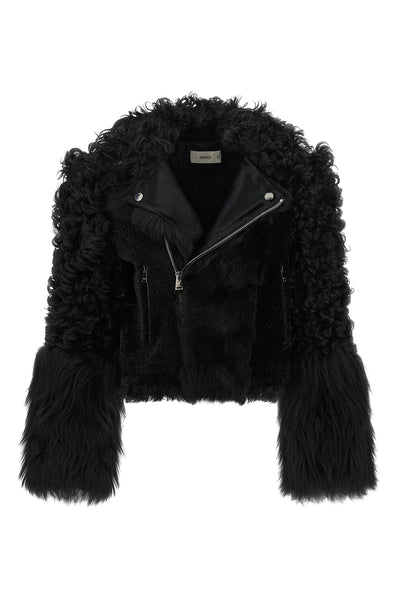 the fendi blouson biker jacket redefines the codes of the outerwear through a