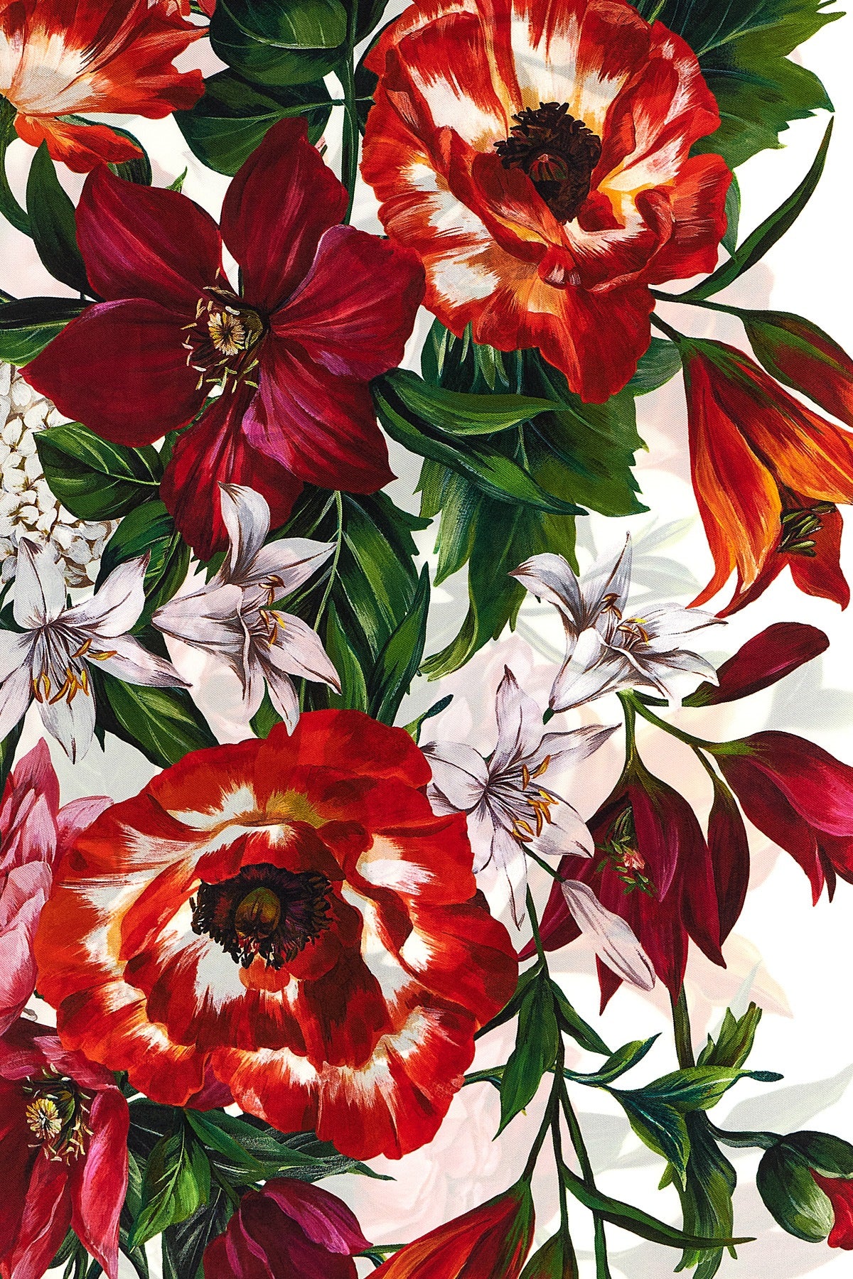 floral print silk twill scarf