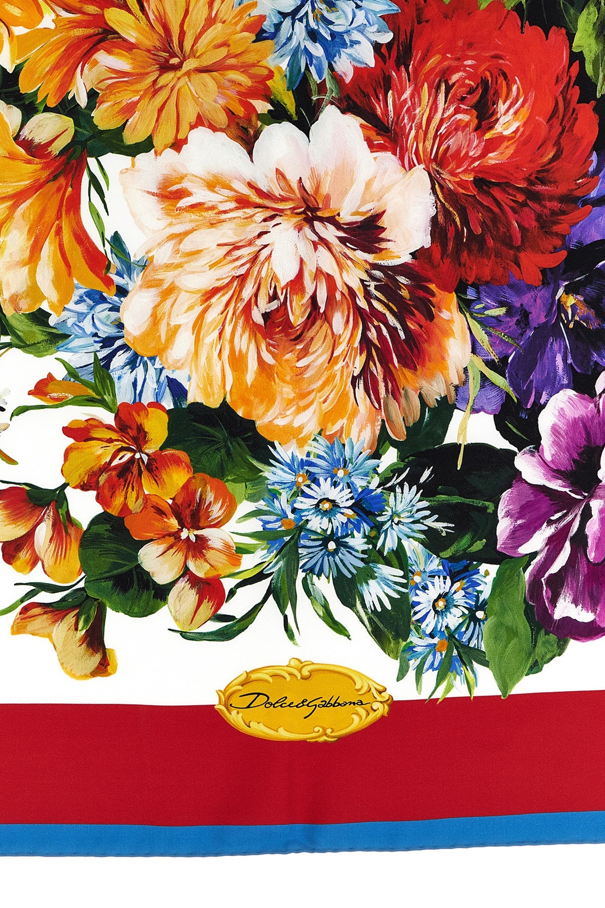 floral print silk twill scarf