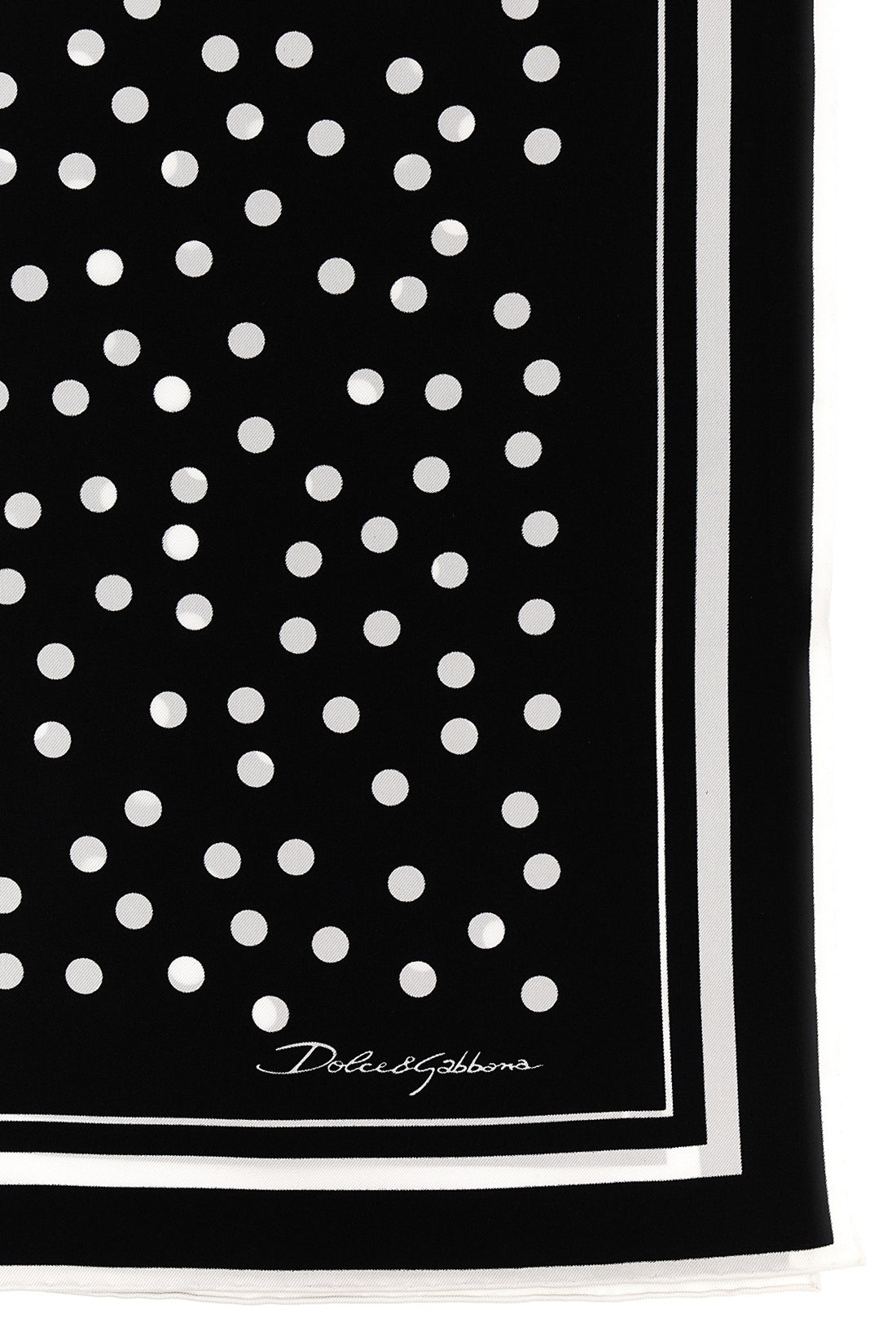 DOLCE &amp; GABBANA OS polka dot print silk scarf