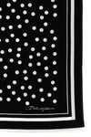polka dot print silk scarf