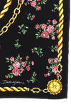 mazzolini di rose print silk twill scarf