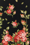 bouquet rose print silk twill scarf