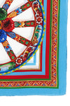 carretto print silk twill scarf
