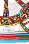 carretto print silk twill scarf