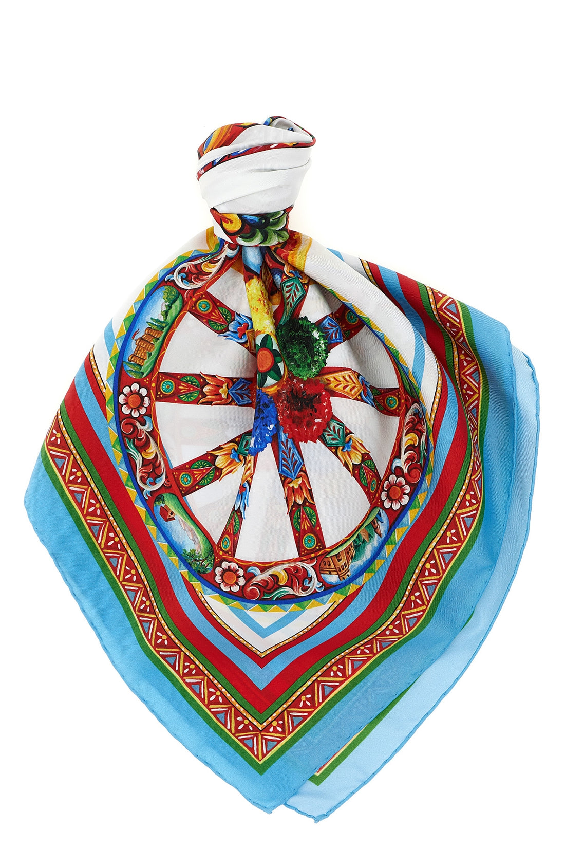 DOLCE &amp; GABBANA OS carretto print silk twill scarf