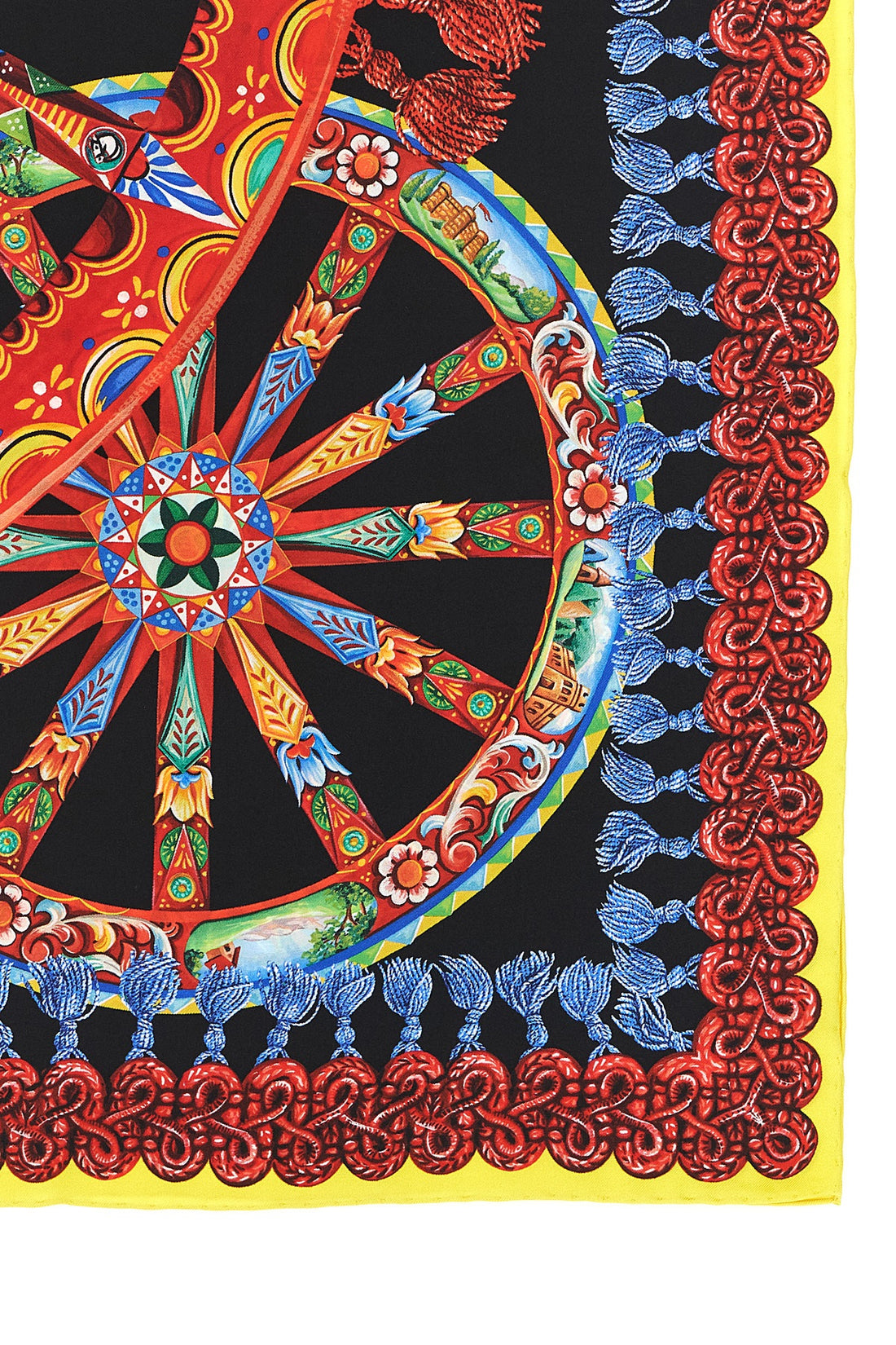 DOLCE &amp; GABBANA OS carretto print silk twill scarf