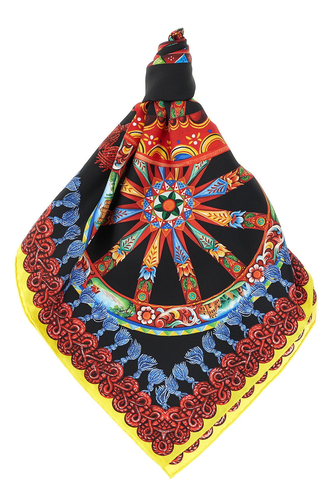 DOLCE &amp; GABBANA OS carretto print silk twill scarf