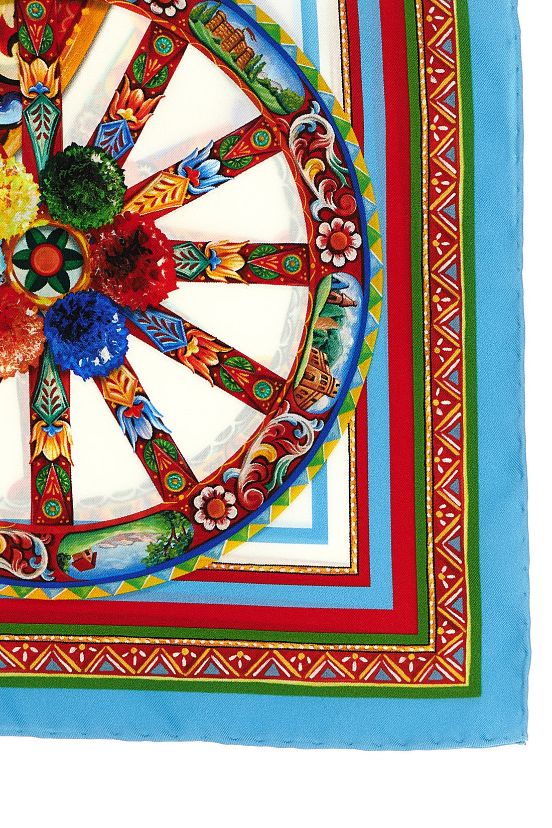 DOLCE &amp; GABBANA OS carretto print silk twill scarf