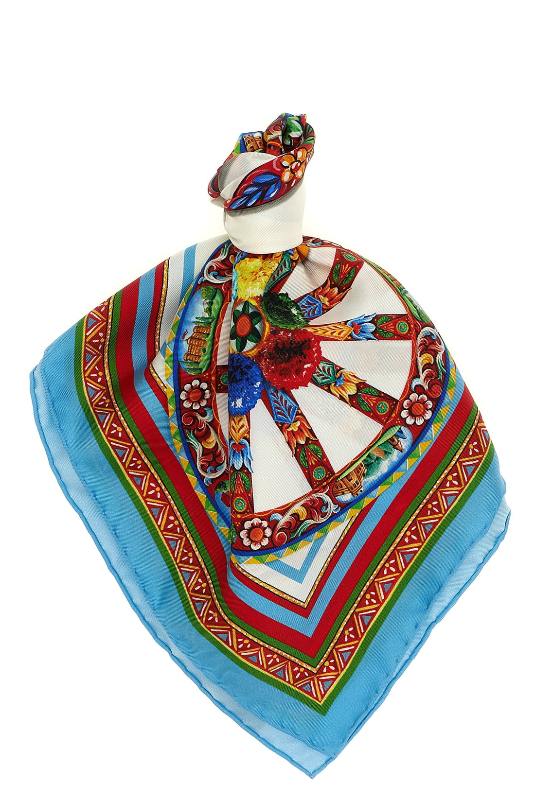 DOLCE &amp; GABBANA OS carretto print silk twill scarf