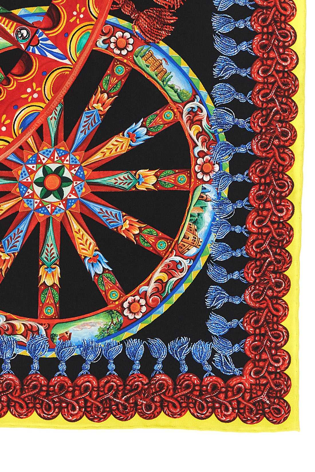 DOLCE &amp; GABBANA OS carretto print silk twill scarf